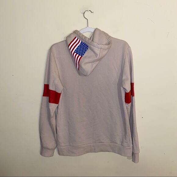 🦬FOREVER 21 men’s American flag hoodie size XS - Picture 3 of 4